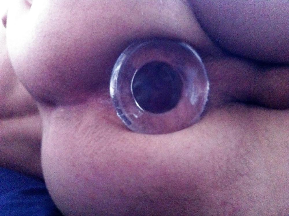 16P Glass buttplug wearing