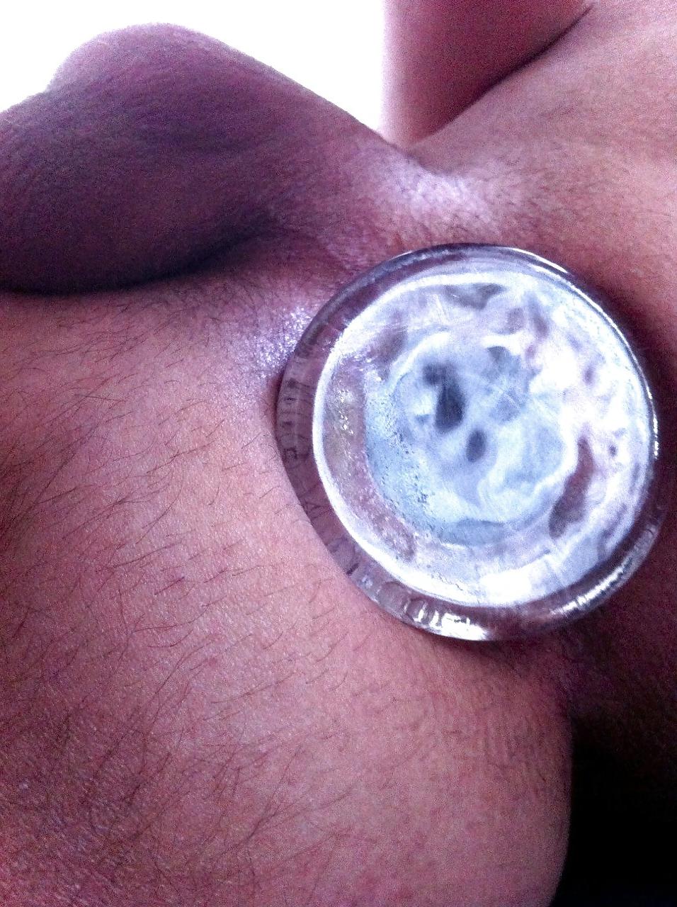 16P Glass buttplug wearing