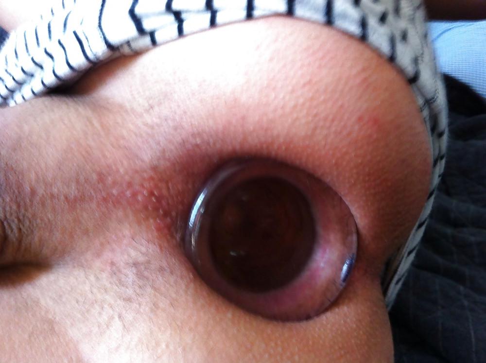16P Glass buttplug wearing