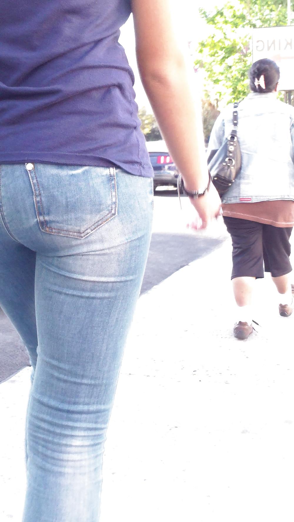 25P Long tall teen sexy ass & butt in jeans