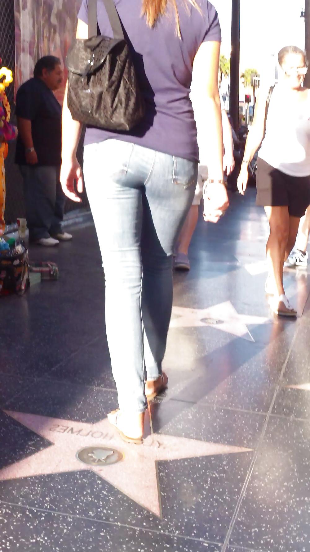 25P Long tall teen sexy ass & butt in jeans