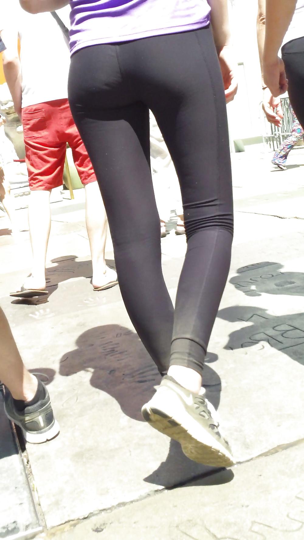 25P Cute teen ass & butt in spandex pants