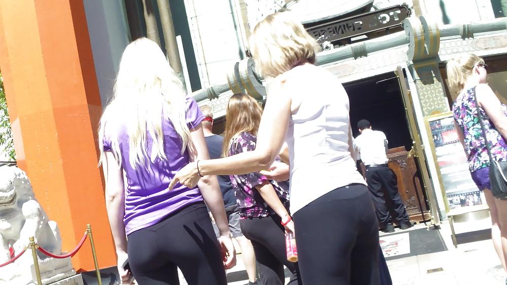 25P Cute teen ass & butt in spandex pants