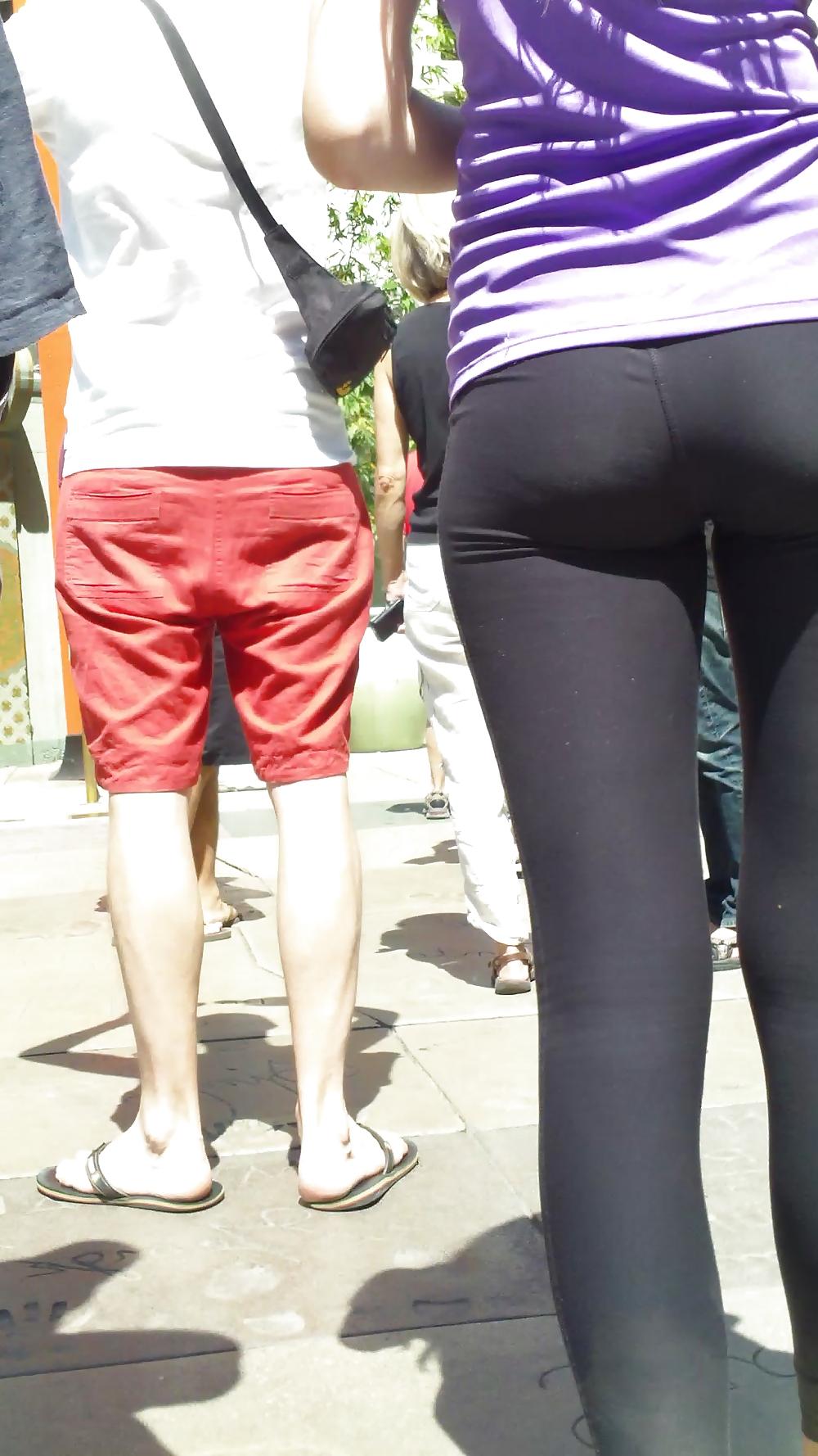 25P Cute teen ass & butt in spandex pants