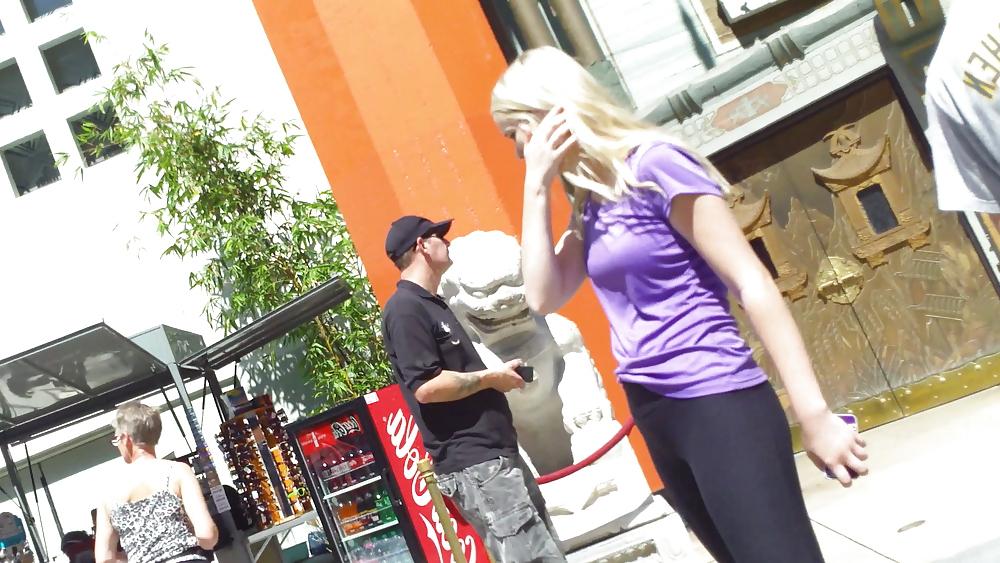 25P Cute teen ass & butt in spandex pants