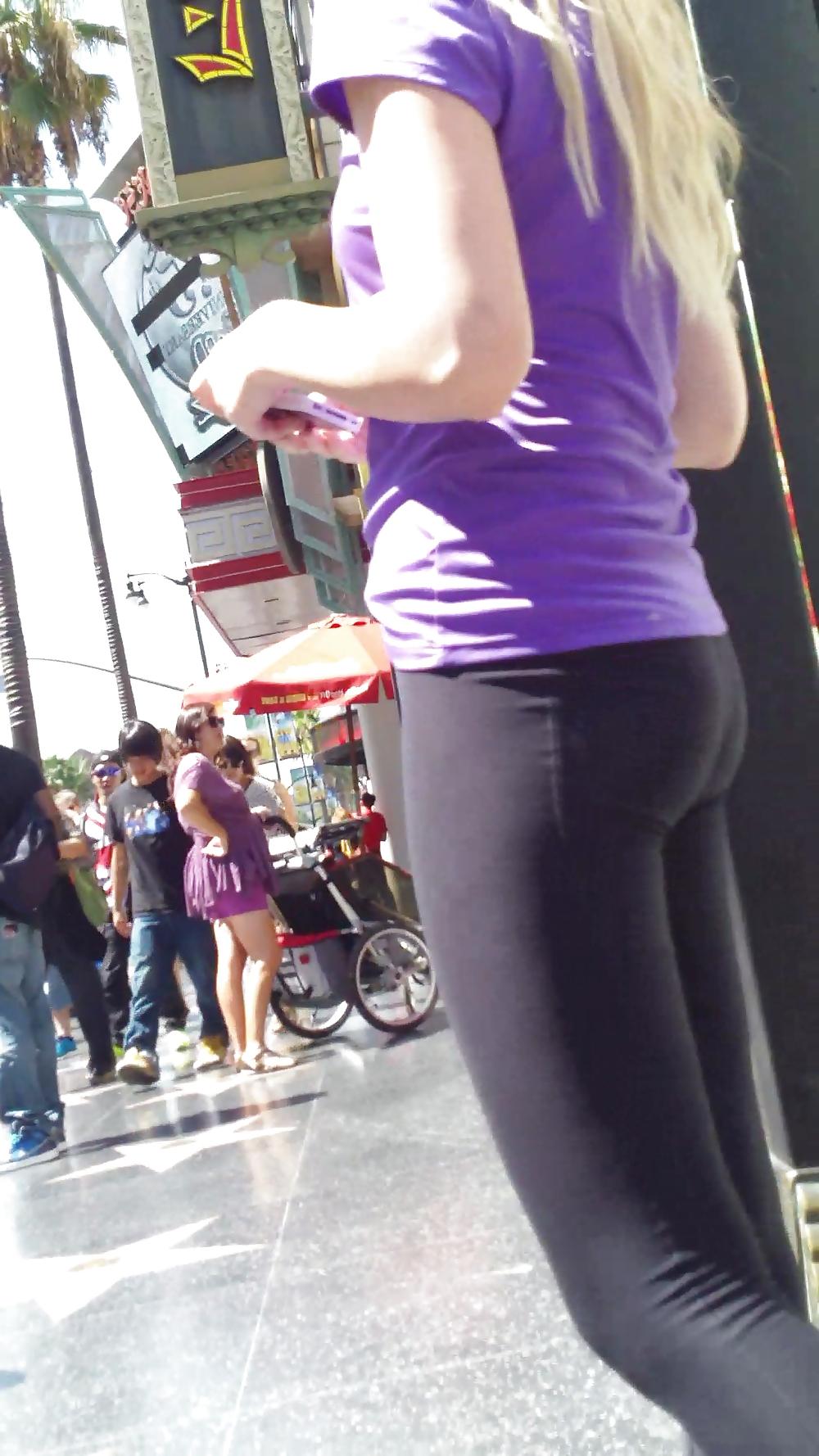25P Cute teen ass & butt in spandex pants