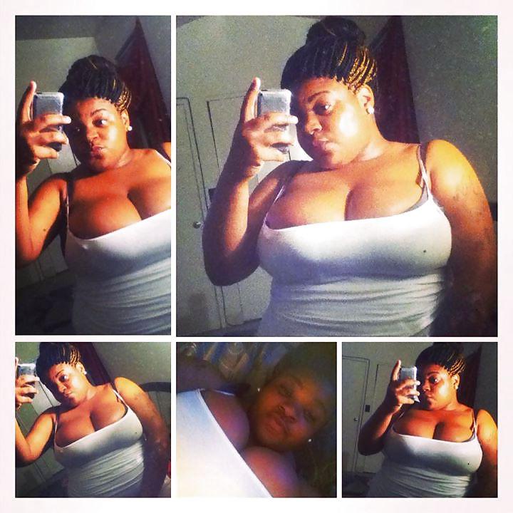 8P Pretty young black teen with huge boobs
