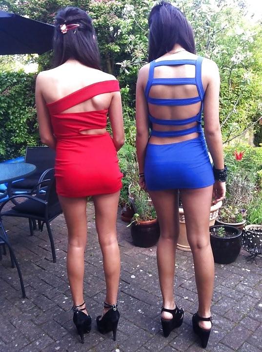 5P Chav Sluts TIGHT MINI DRESSES WHORE ASSES