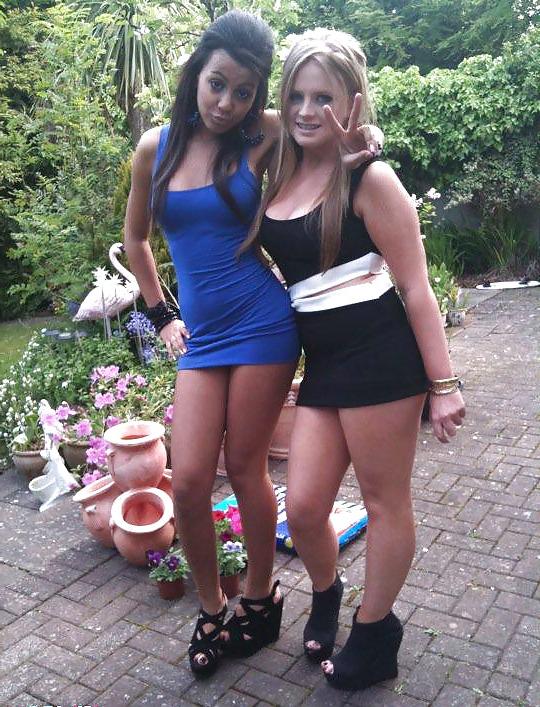 5P Chav Sluts TIGHT MINI DRESSES WHORE ASSES