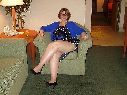 5P Tights Nylons Heels pantyhose mature granny