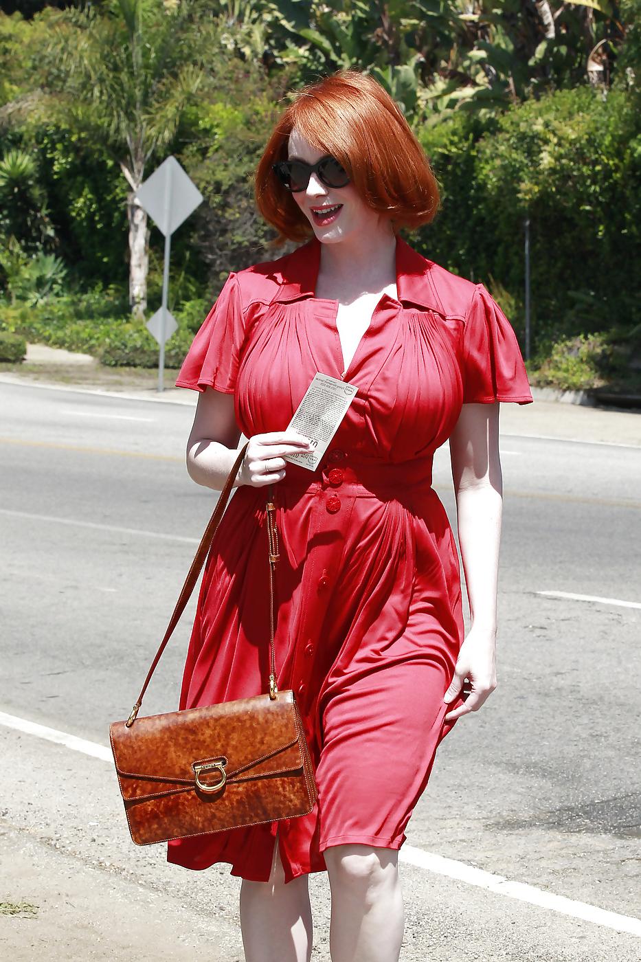 6P Christina Hendricks - Sweater Mounds Are Going To Erupt!