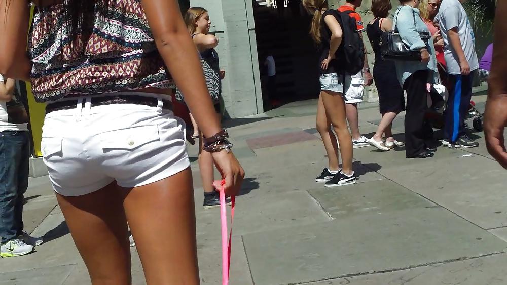 25P Tight sexy teen ass & butt in shorts 