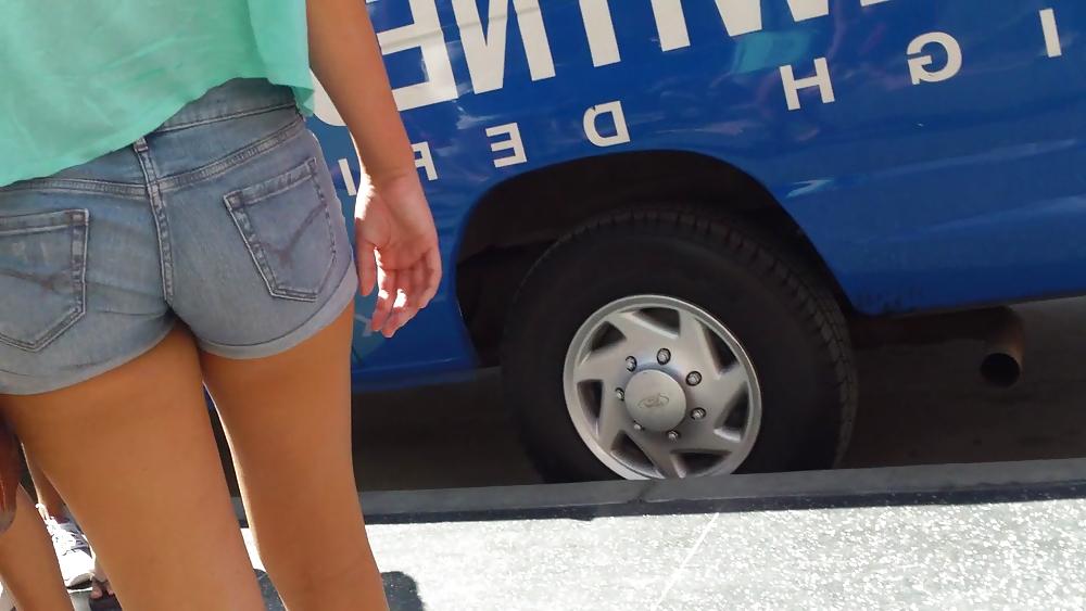 25P Tight sexy teen ass & butt in shorts 