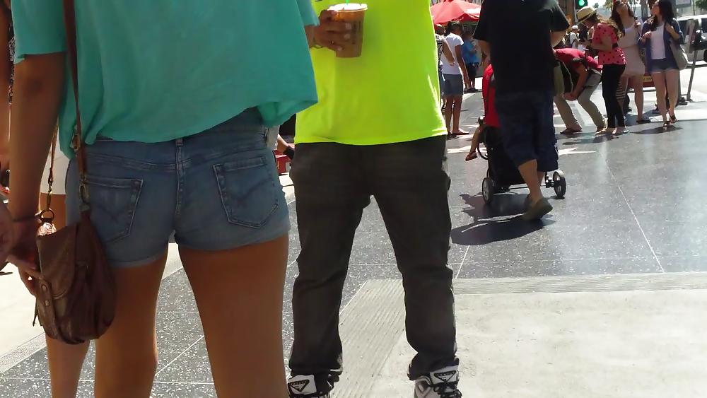 25P Tight sexy teen ass & butt in shorts 