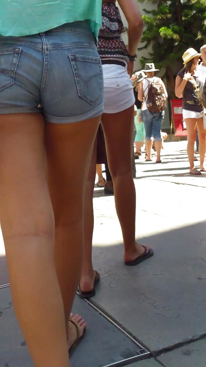 25P Tight sexy teen ass & butt in shorts 