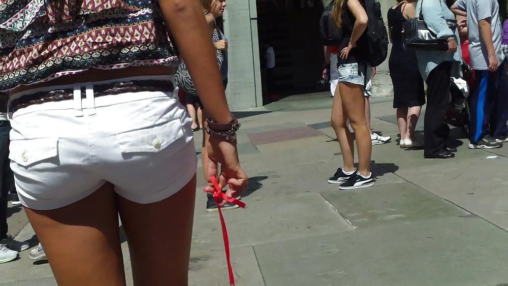 25P Tight sexy teen ass & butt in shorts 