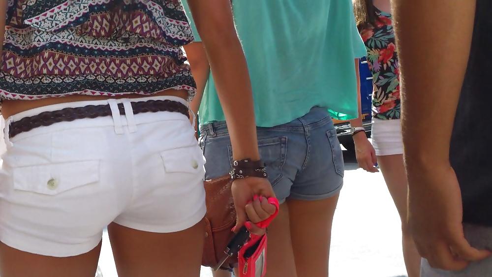 25P Tight sexy teen ass & butt in shorts 