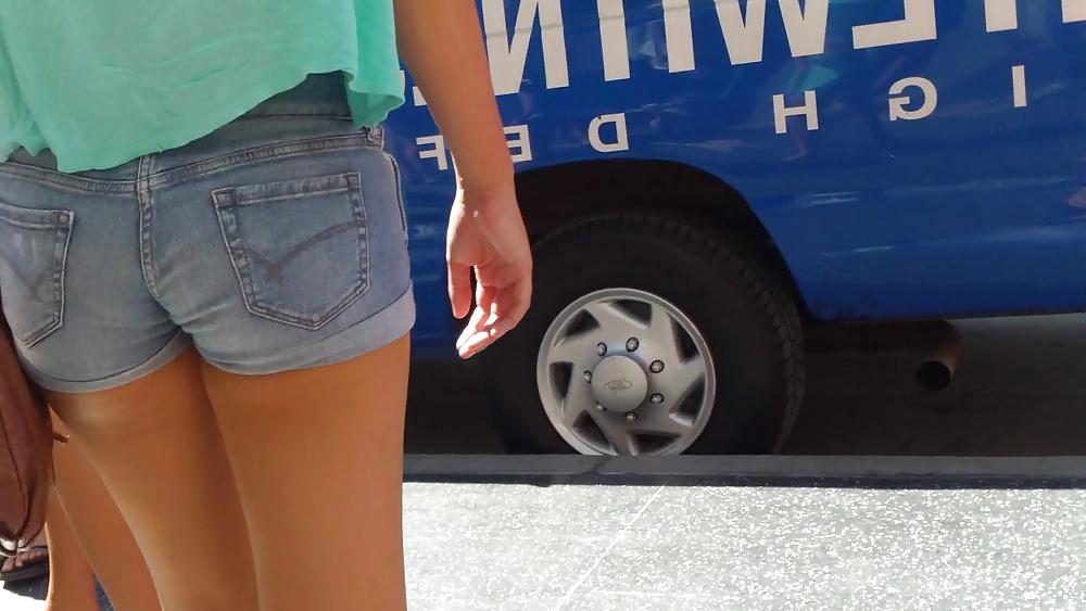 25P Tight sexy teen ass & butt in shorts 