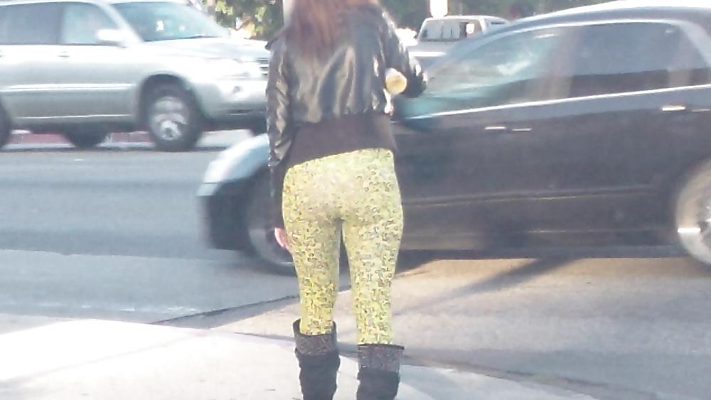 25P Teen street corner girl butt & ass in tights