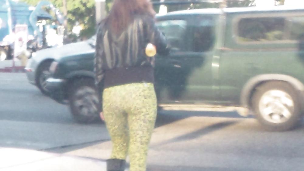 25P Teen street corner girl butt & ass in tights
