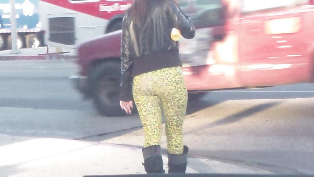 25P Teen street corner girl butt & ass in tights