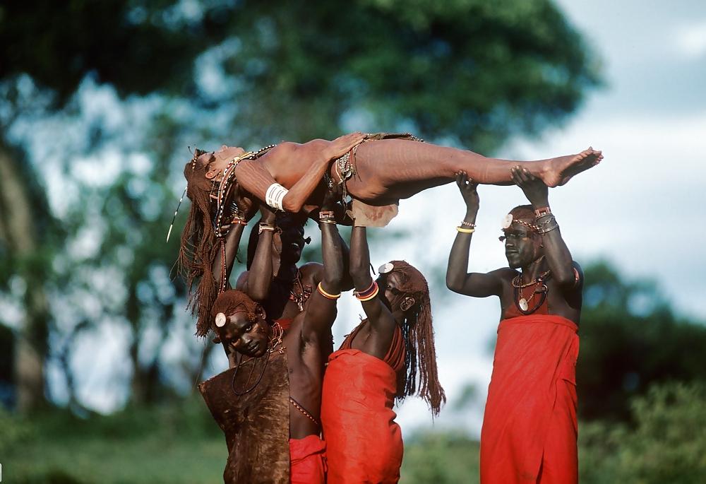 22P White wife seduced by black tribe