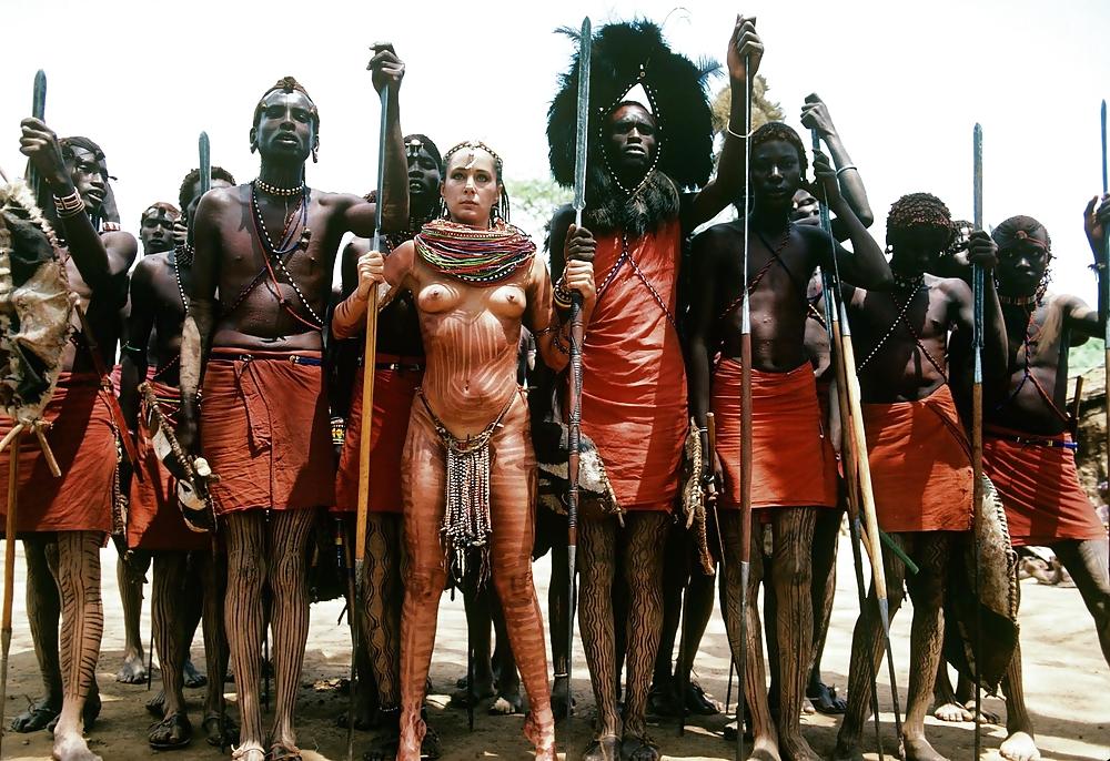 22P White wife seduced by black tribe