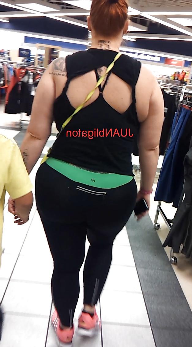 8P MEGA Butt Tramp Stamp PAWG milf in tights! VOYEUR candid
