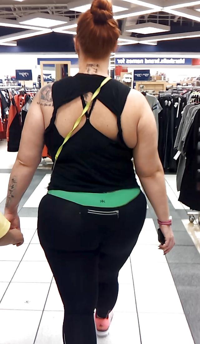 8P MEGA Butt Tramp Stamp PAWG milf in tights! VOYEUR candid