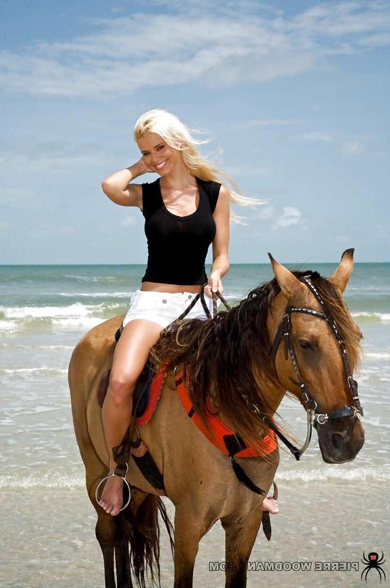 25P Women and horse