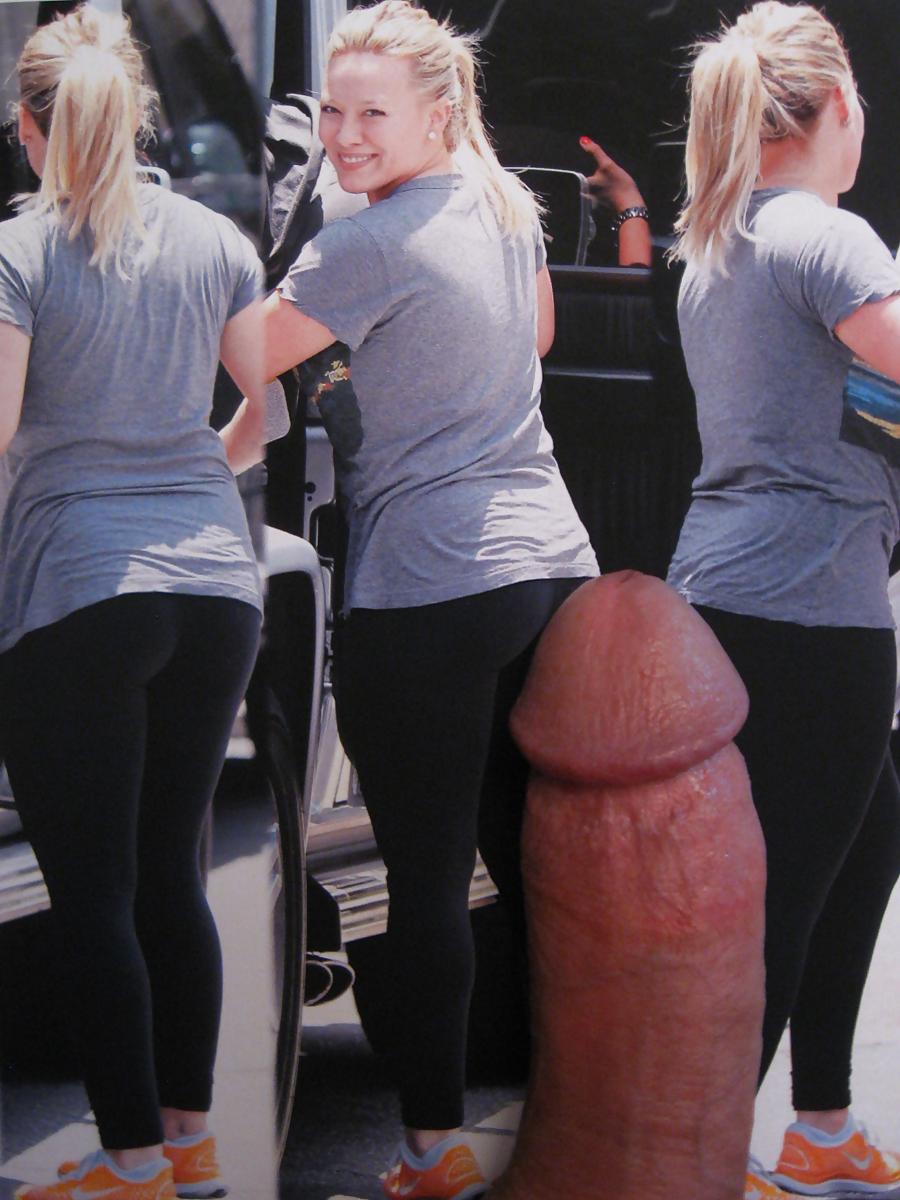4P Hilary Duff Spandex Butt Cumshot