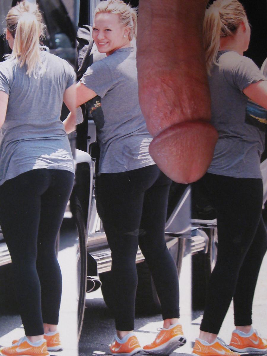 4P Hilary Duff Spandex Butt Cumshot