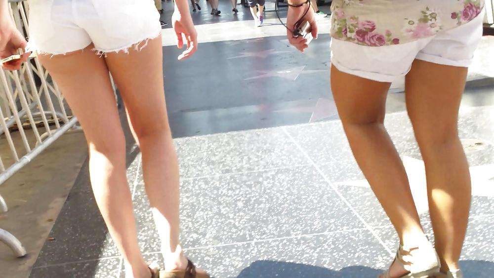 25P Sexy summer teen ass & butt in shorts