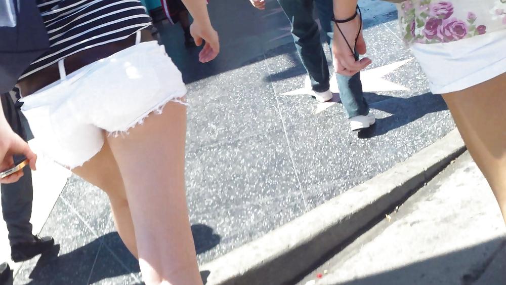 25P Sexy summer teen ass & butt in shorts
