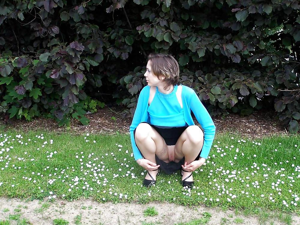 12P UPSKIRT voyeur panties hairy pussies outdoors public