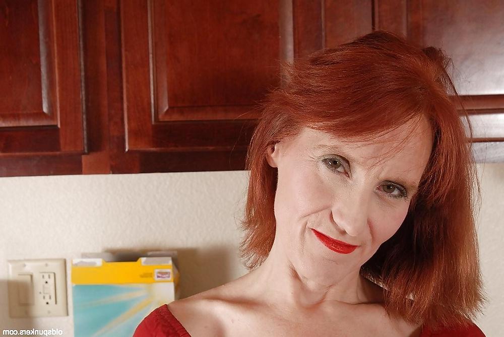 25P Old Mature Lady In Red