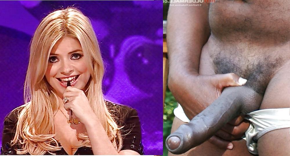 25P Holly willoughby, black cock 