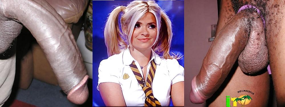 25P Holly willoughby, black cock 