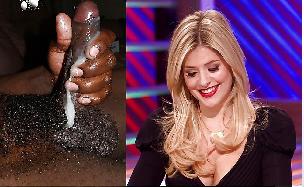 25P Holly willoughby, black cock 