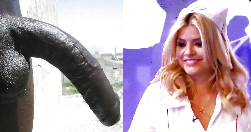 25P Holly willoughby, black cock 