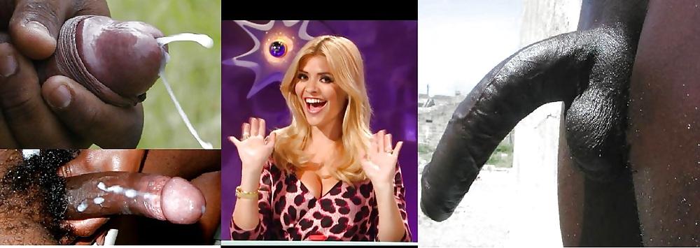 25P Holly willoughby, black cock 