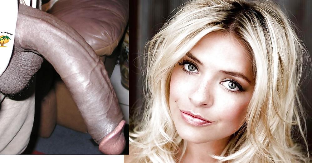 25P Holly willoughby, black cock 