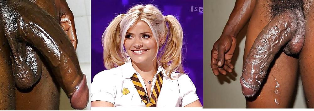 25P Holly willoughby, black cock 