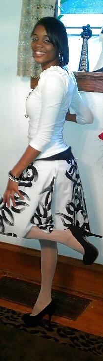 25P Ebony Babes Wearing White Stockings & Pantyhose