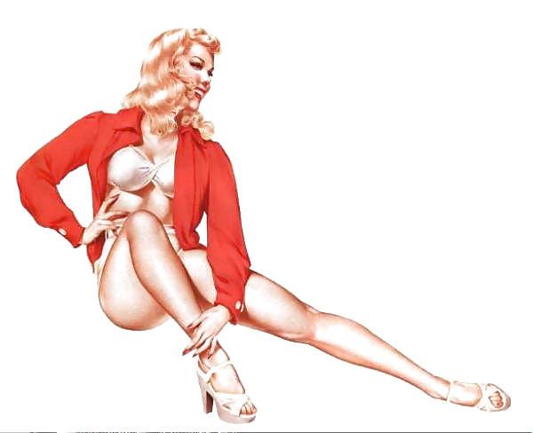 25P Some vintage pin-ups