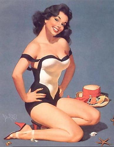 25P Some vintage pin-ups