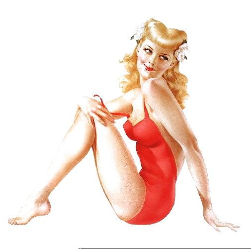 25P Some vintage pin-ups
