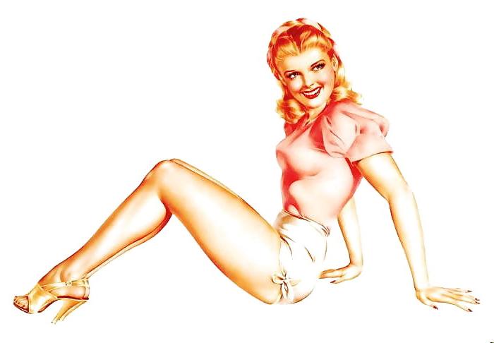 25P Some vintage pin-ups