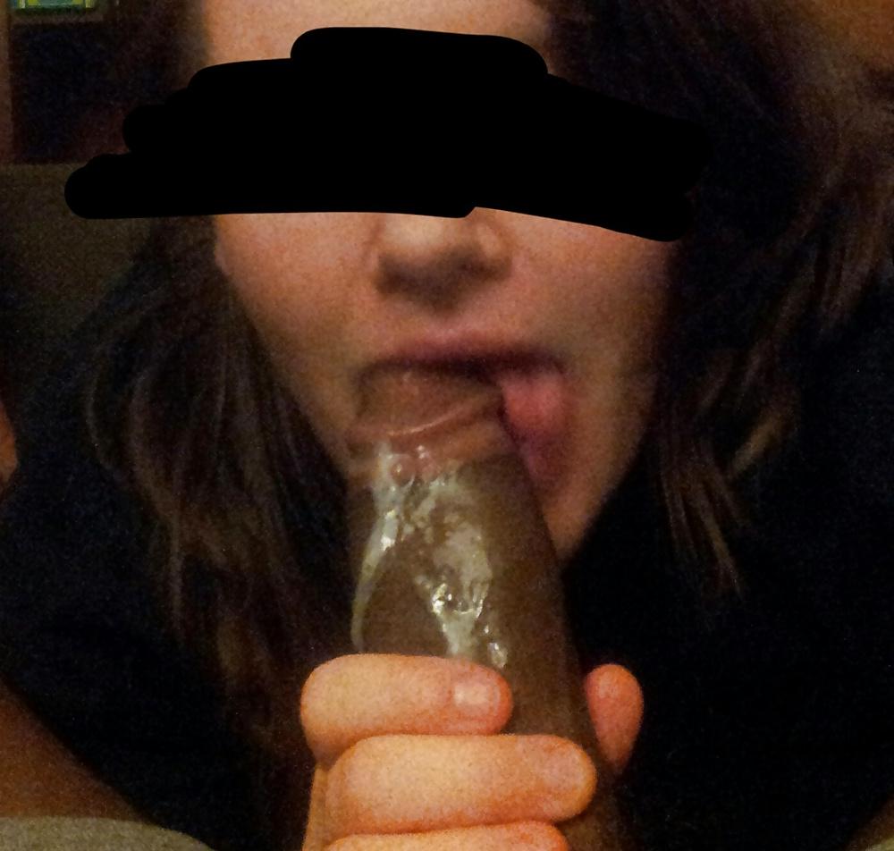 7P My fiancee sucking my black cock