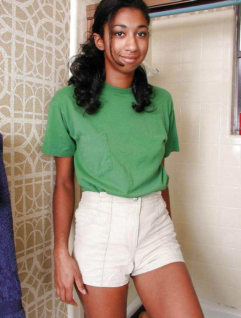12P Cute hairy Ebony Teen Melissa